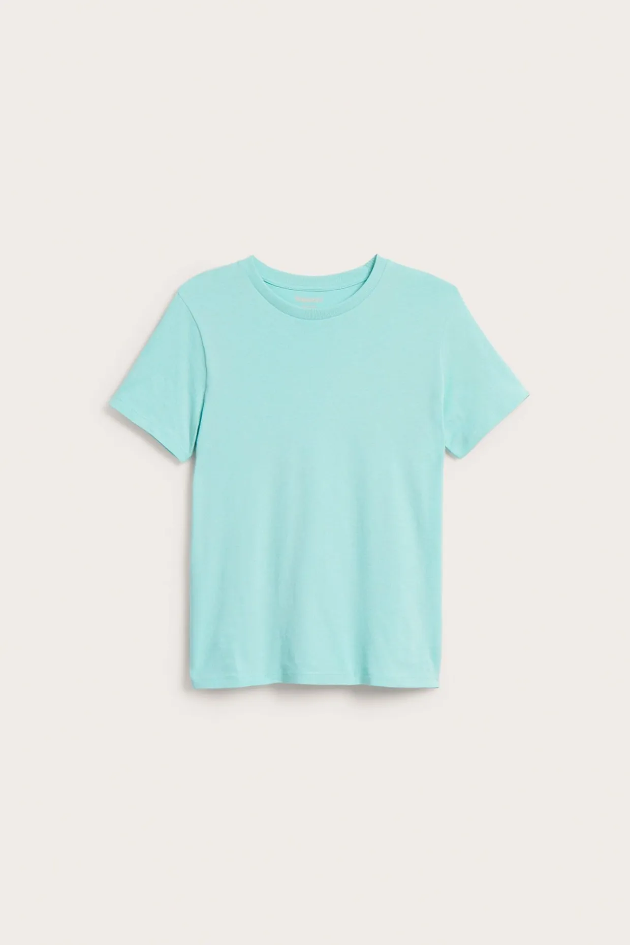 T-shirt i bomullstrikå med kort ärm