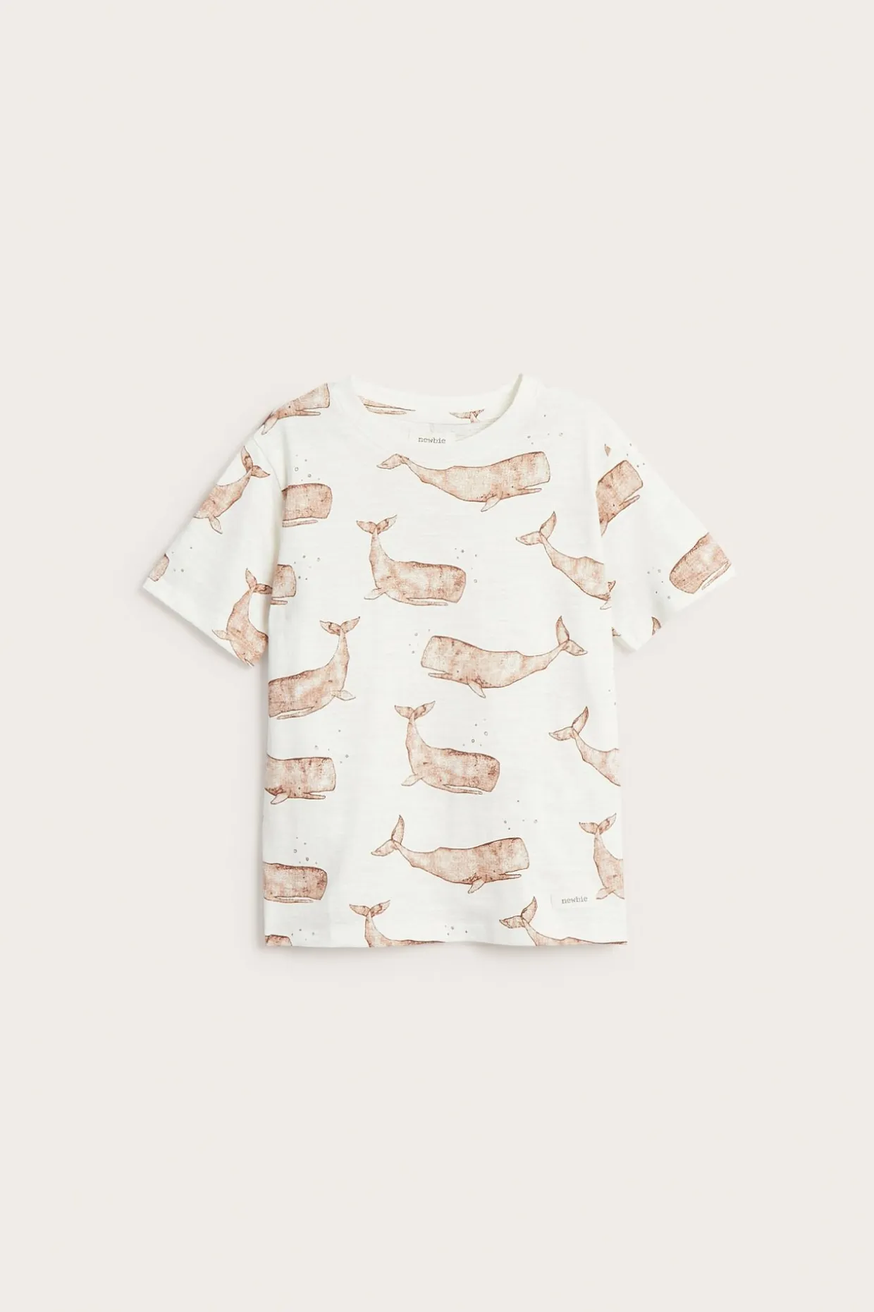 T-shirt i slubtrikå med valar