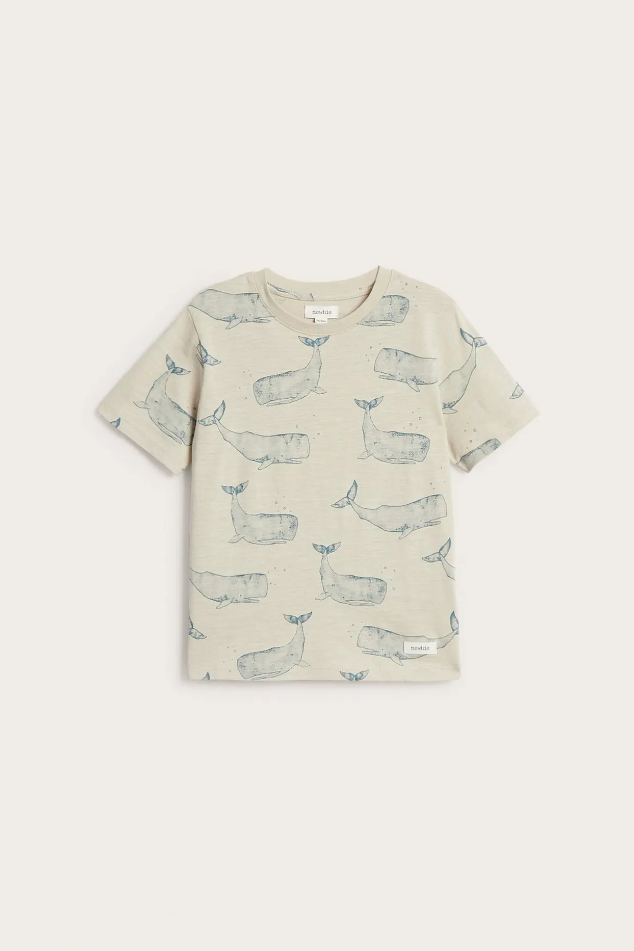 T-shirt i slubtrikå med valar