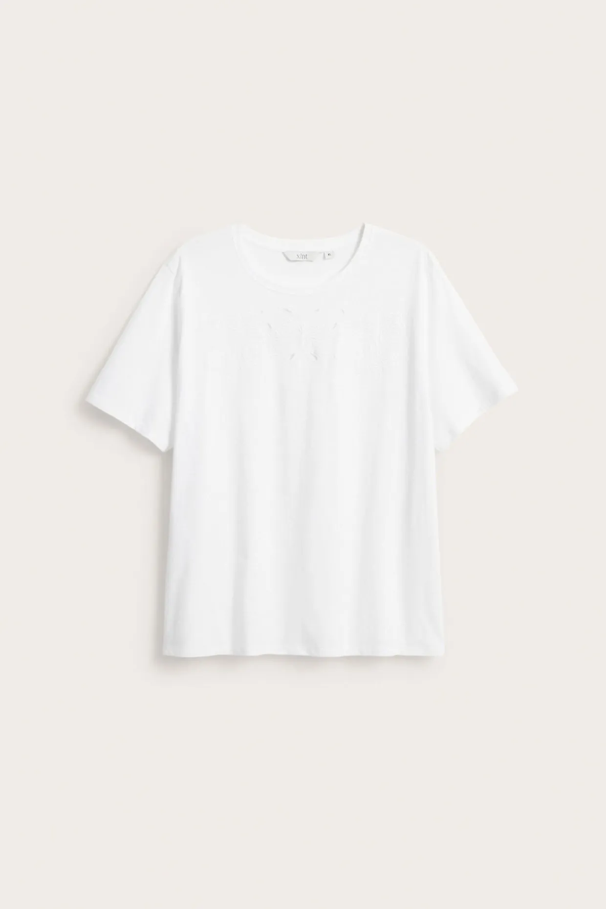 T-shirt med broderie anglaise