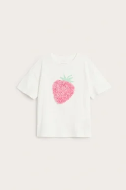 T-shirt med jordgubbsapplikation