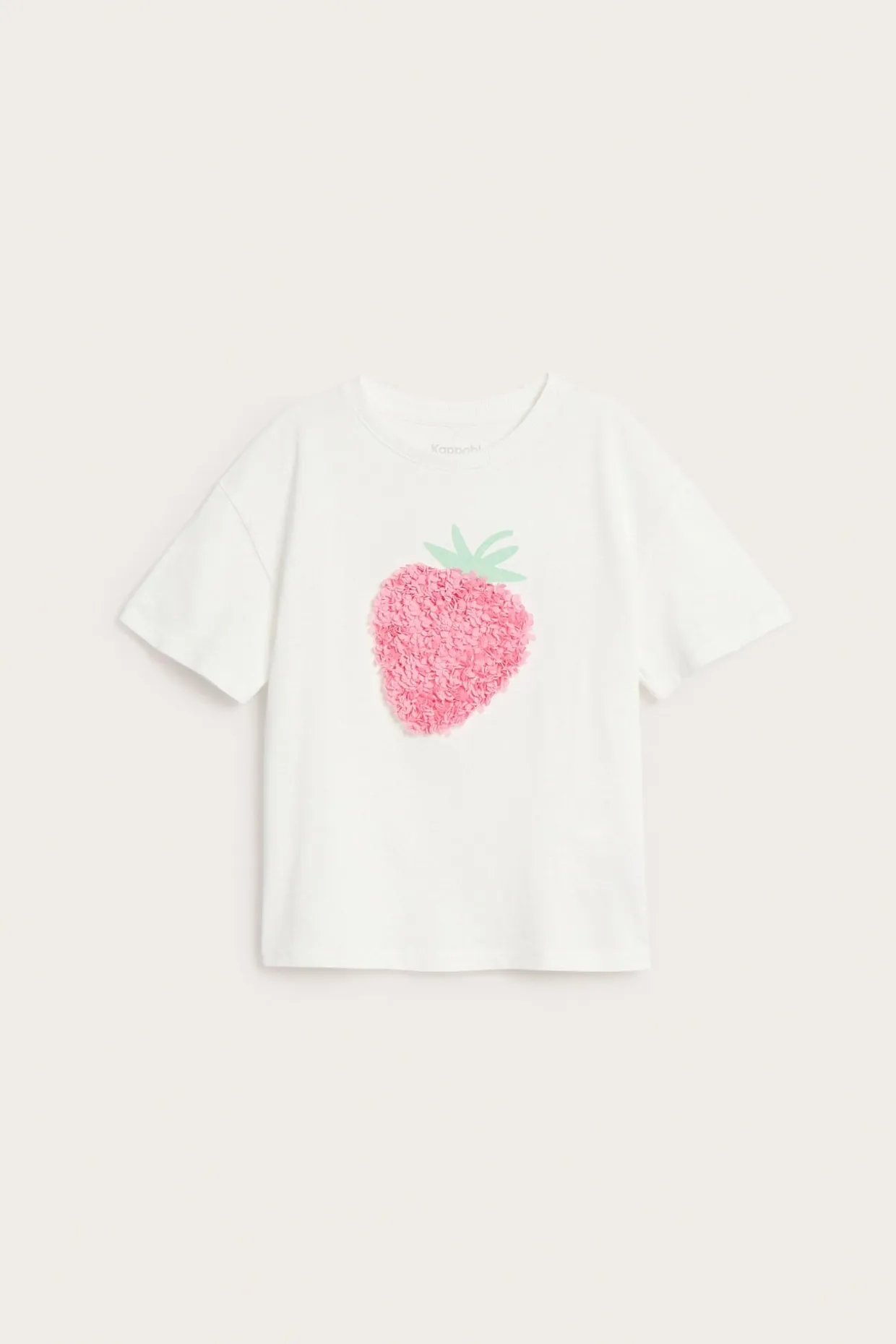 T-shirt med jordgubbsapplikation