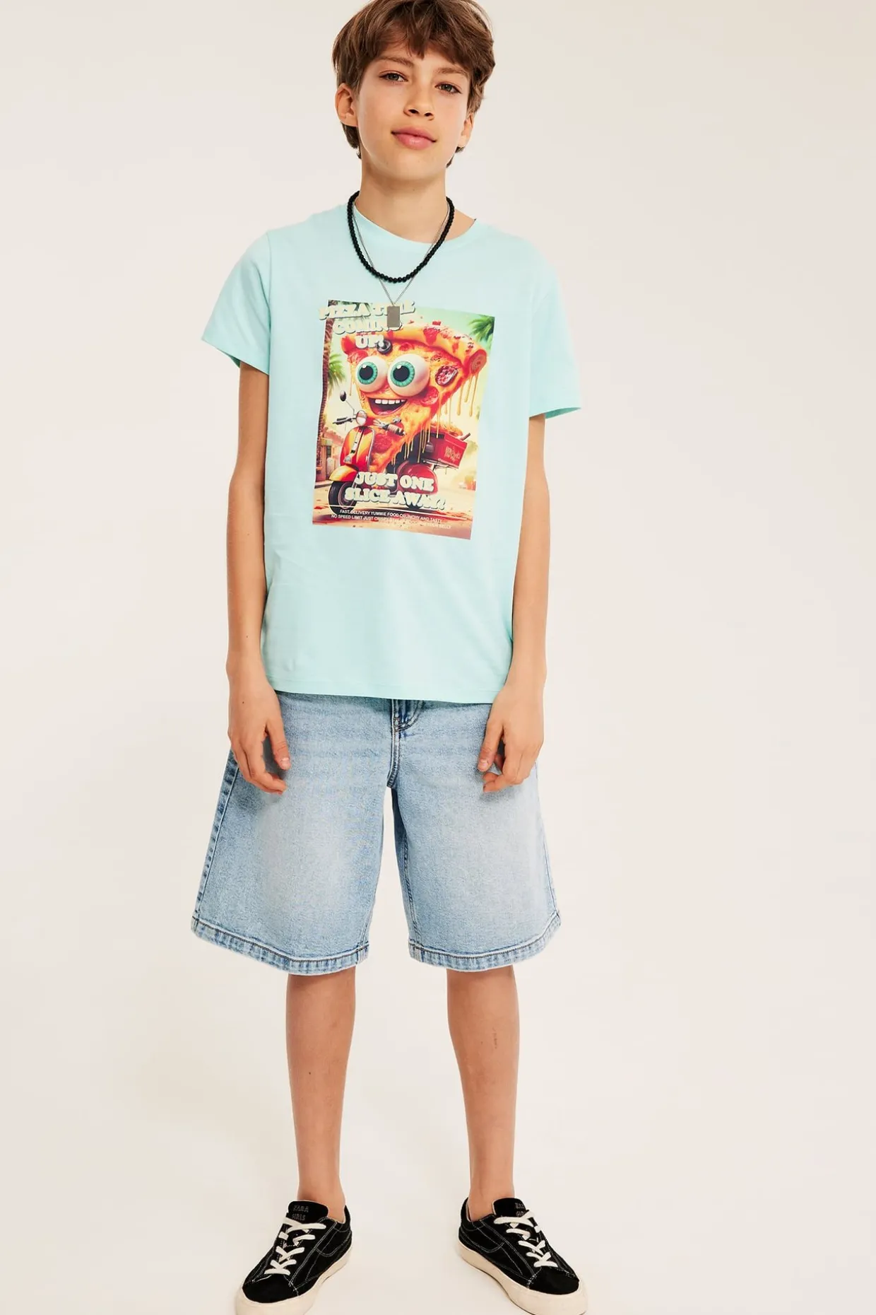 T-shirt med print fram