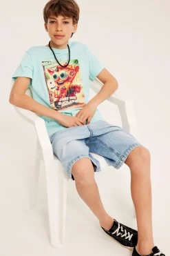 T-shirt med print fram