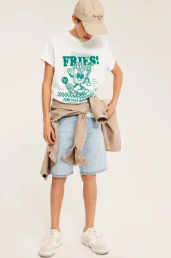 T-shirt med print fram