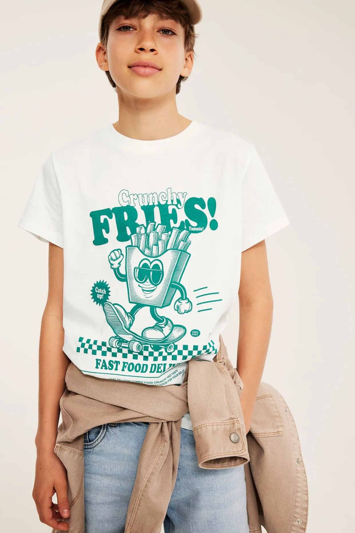 T-shirt med print fram