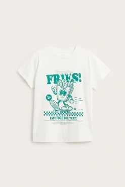 T-shirt med print fram