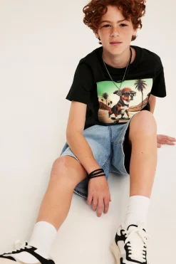 T-shirt med print fram