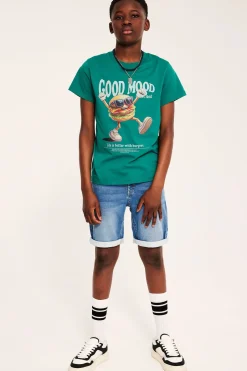 T-shirt med print fram