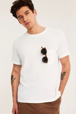 T-shirt med strukturmönster regular fit