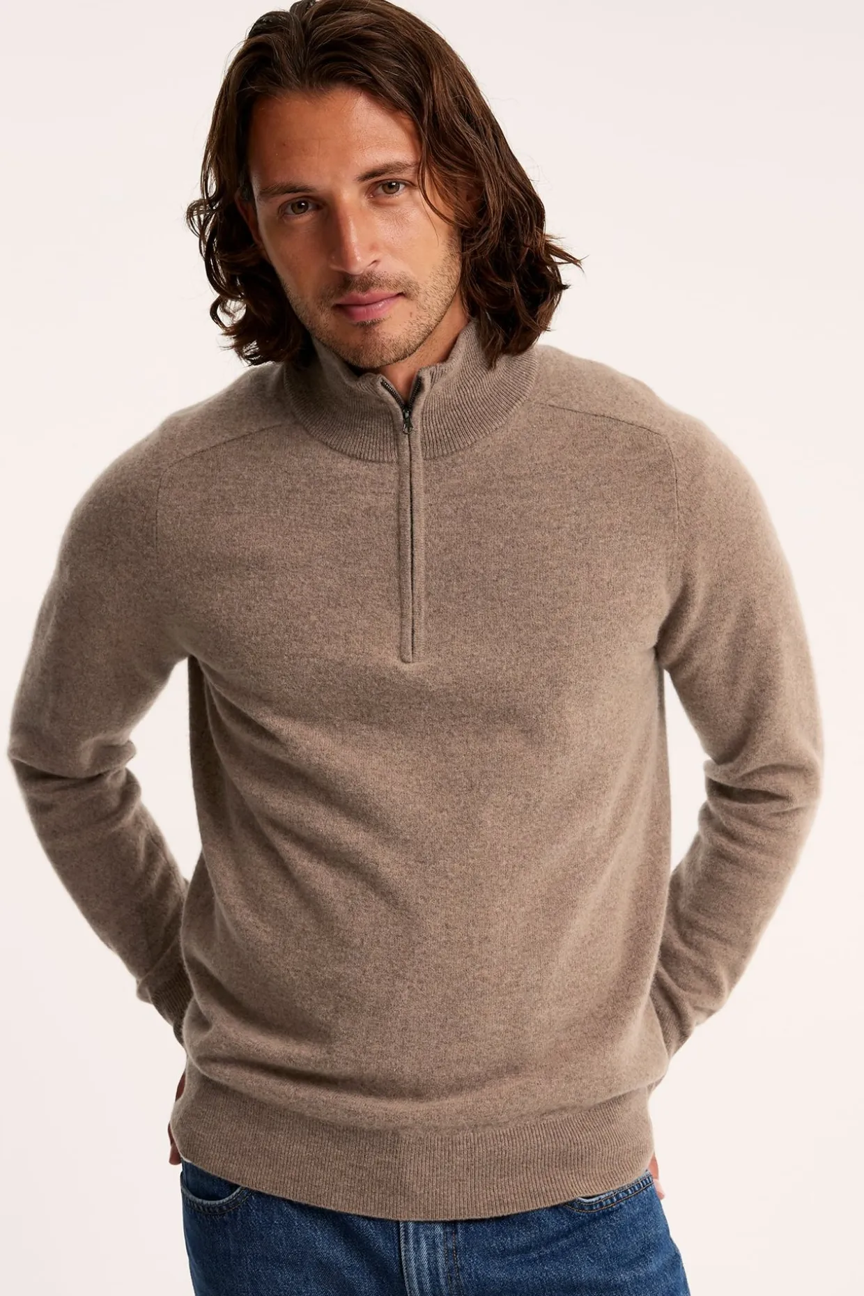 Ulltröja half-zip