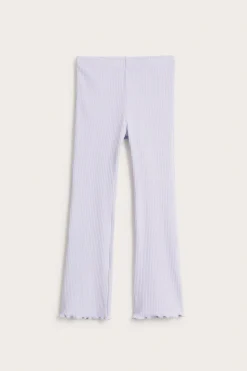 Utsvängda leggings i bomullstrikå