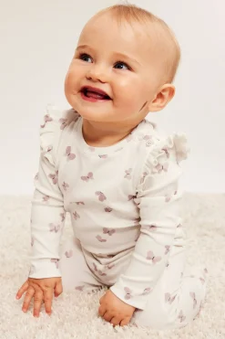 Utsvängda leggings med fjärilar