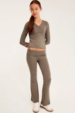Utsvängda yoga pants i viskosjersey