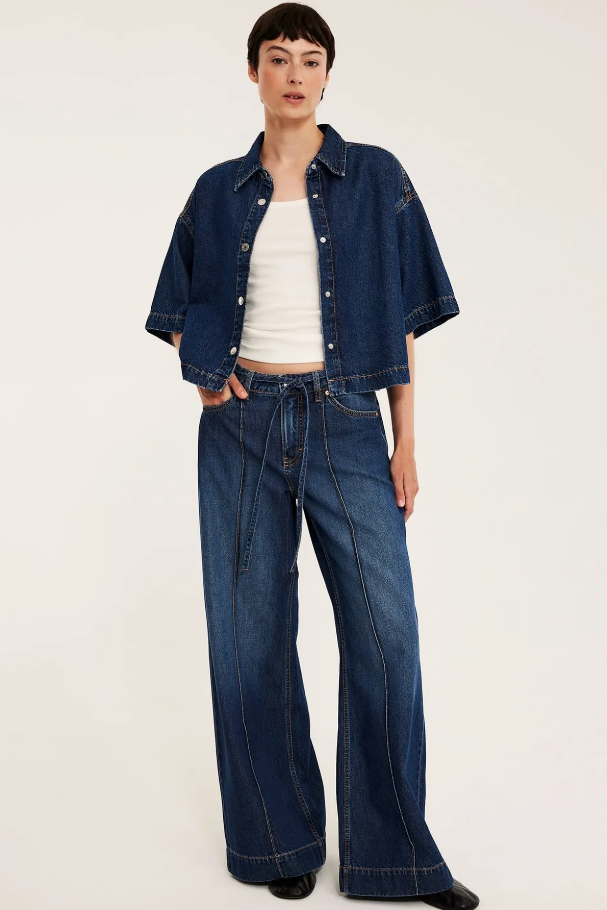 Vida jeans med högmidja