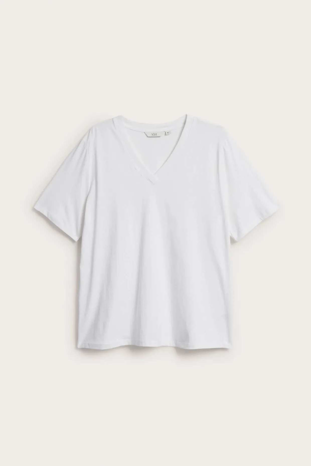 V-ringad bomulls t-shirt