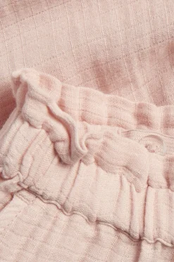 Vävda byxor med broderi