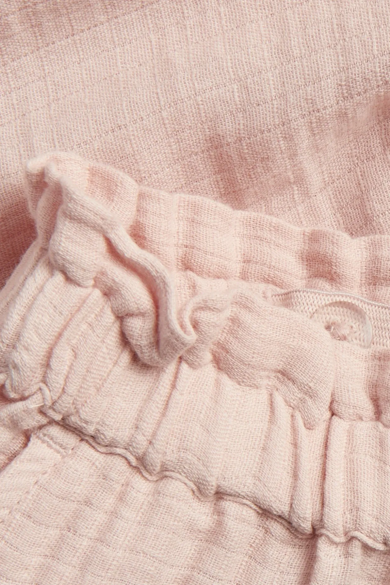 Vävda byxor med broderi