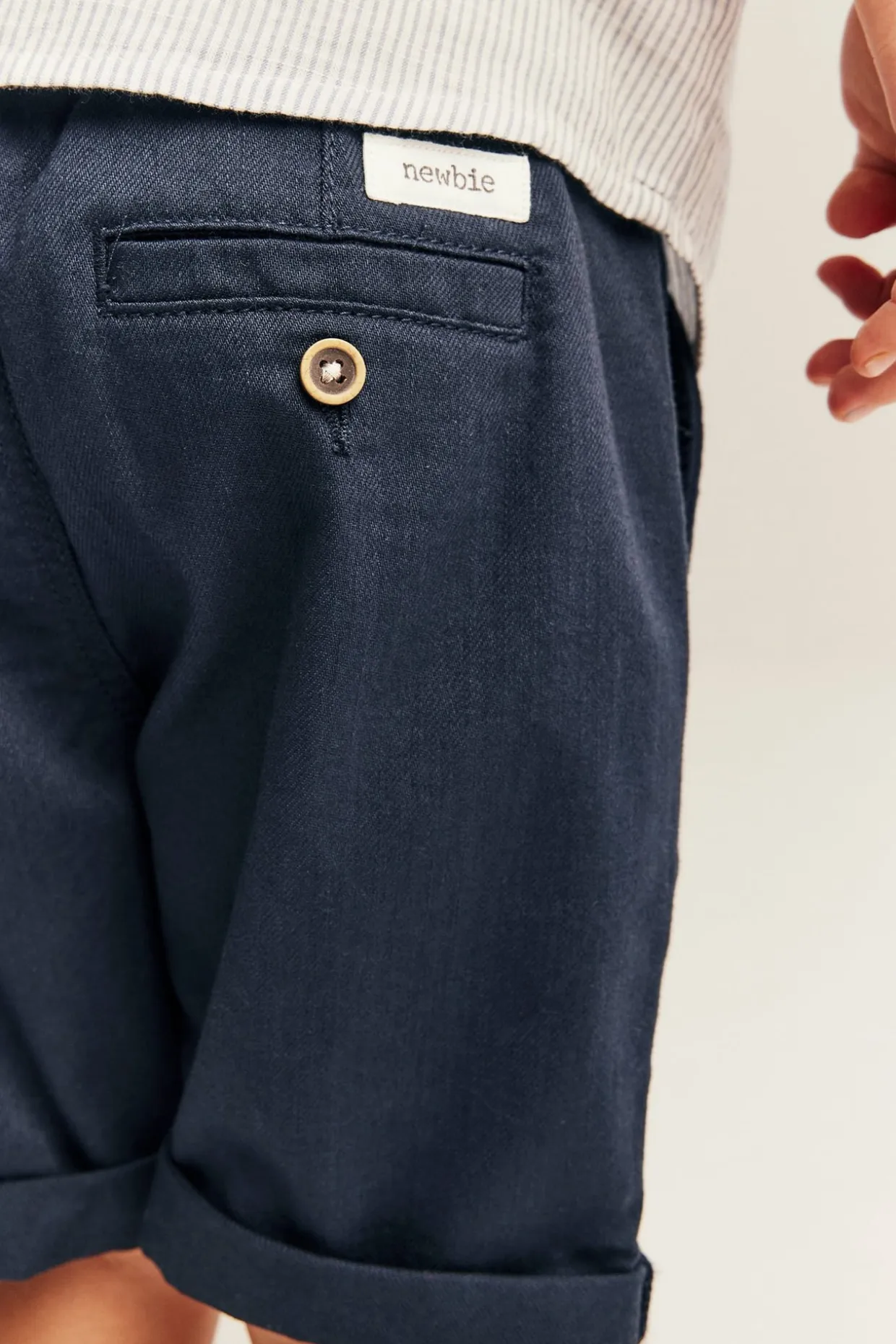 Vävda shorts med fickor