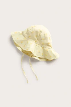 Vävd solhatt med citroner