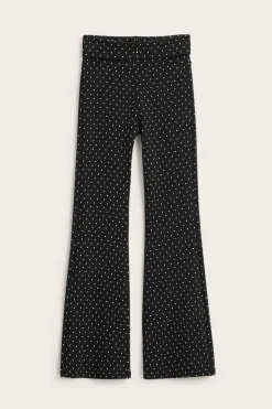 Yoga pants i prickig bomullstrikå