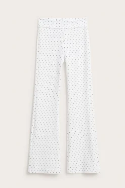 Yoga pants i prickig bomullstrikå